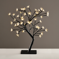 ^ "TREE WITH FLOWERS OF SILICONE"  36LED ΛΑΜΠΑΚ ΜΕ ΑΝΤΑΠΤΟΡΑ(24V DC)ΘΕΡΜΟ ΛΕΥΚΟ IP20 45cm 3m ΜΑΥΡΟ   -X1036141